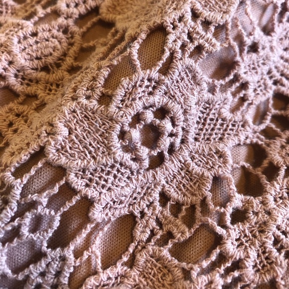 Tru Self Mauve Lace Tunic Tank Top M - Picture 3 of 6